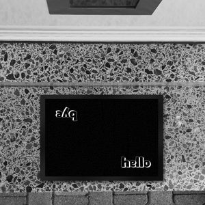 Hello Fußmatte in 35x50 cm mit Spruch hello bye