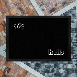 Hello Fußmatte in 35x50 cm mit Spruch hello bye
