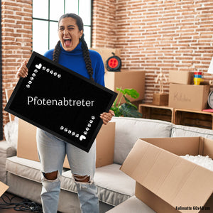 Pfotenabtreter Fußmatte in 35x50 cm mit Spruch