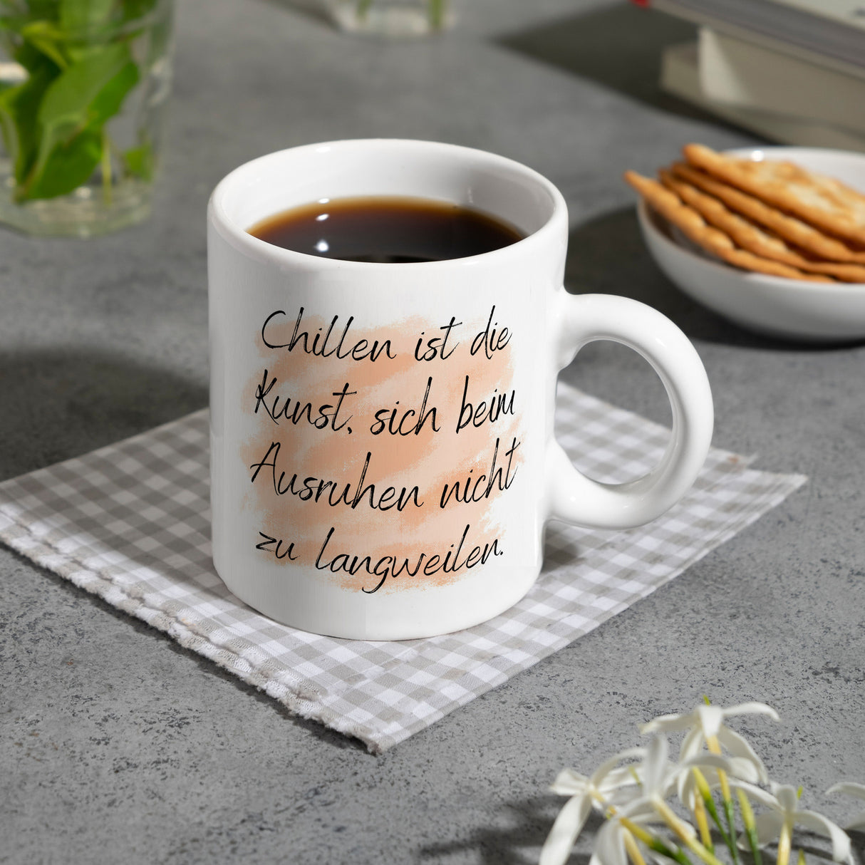 Chillen Kaffeebecher mit Spruch