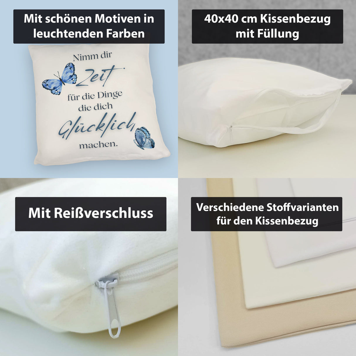 Nimm dir Zeit Kissen mit Spruch