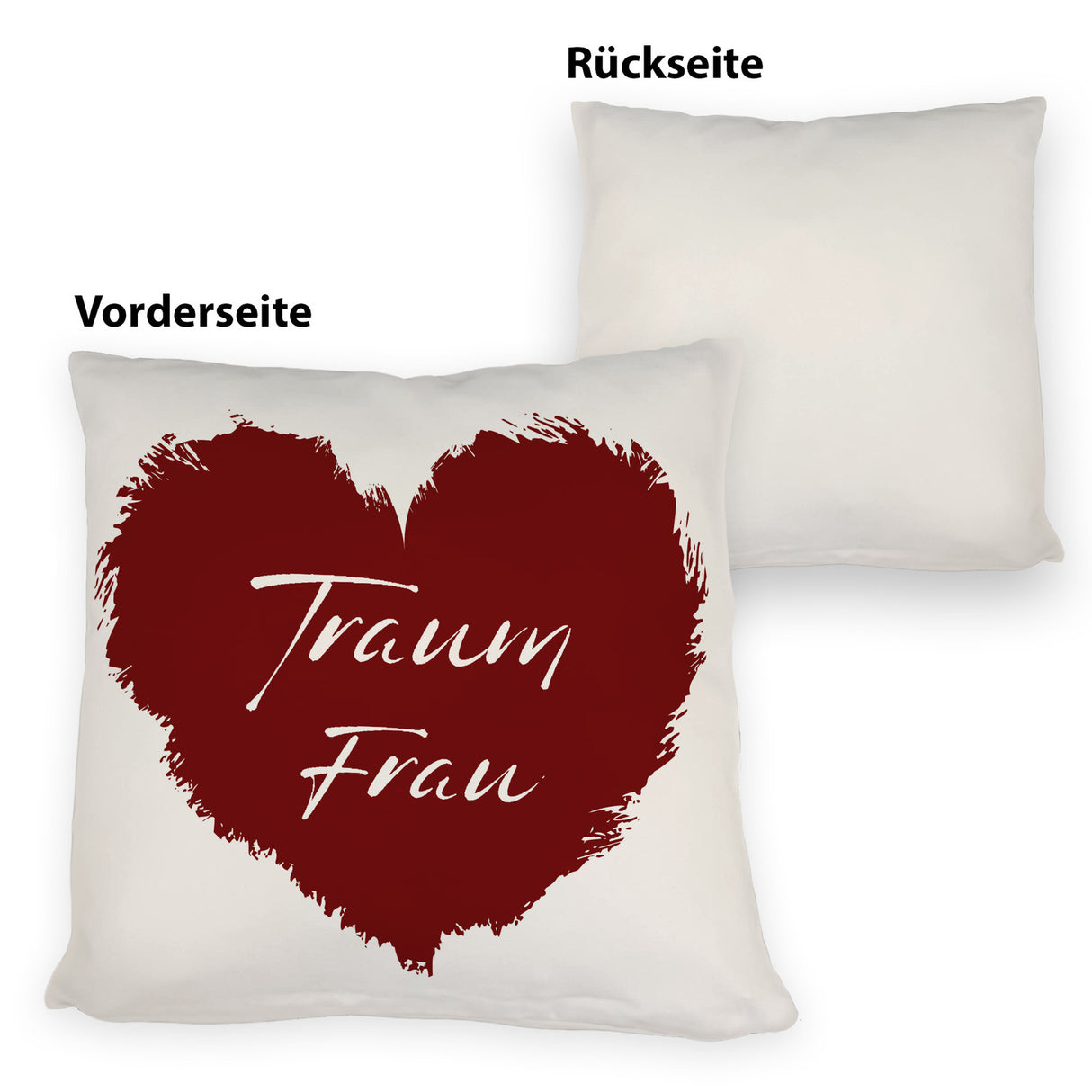 Traumfrau Kissen mit rotem Herz