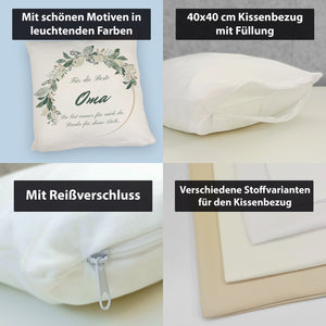 Für die beste Oma Kissen mit Spruch Du bist immer für mich da