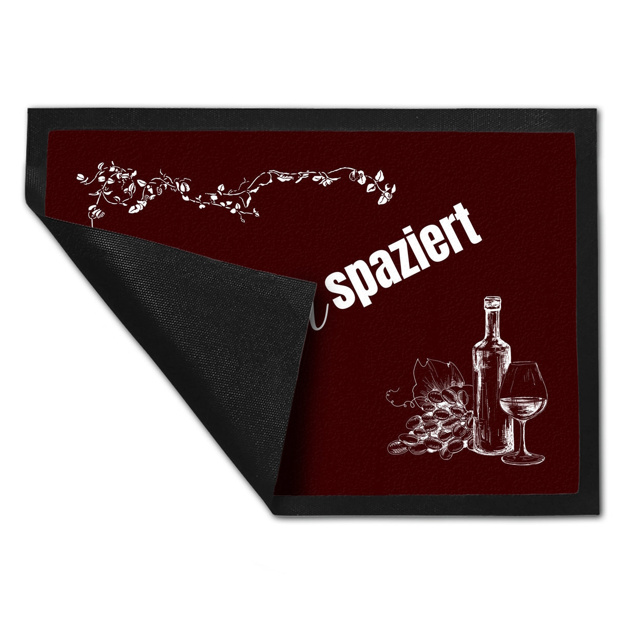 Wein Fußmatte in 35x50 cm mit Spruch Herweinspaziert