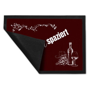 Wein Fußmatte in 35x50 cm mit Spruch Herweinspaziert
