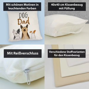 Dog Dad Kissen mit Spruch