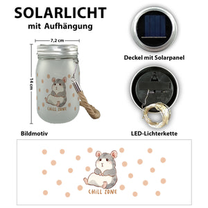 Hamster Solarlicht mit Spruch Chill Zone