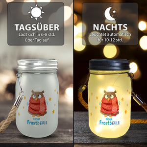 Kleine Frostbeule Solarlicht mit niedlicher Eule