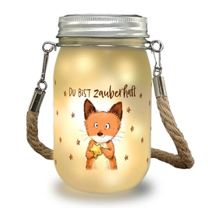 Fuchs Solarlicht mit Spruch Du bist zauberhaft