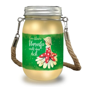 Blumenfee Solarlicht mit Spruch Eine kleine Fee wacht über dich