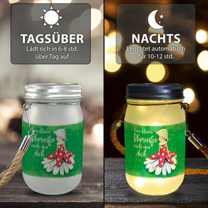 Blumenfee Solarlicht mit Spruch Eine kleine Fee wacht über dich