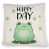 Frosch Kissen mit Spruch Happy Day