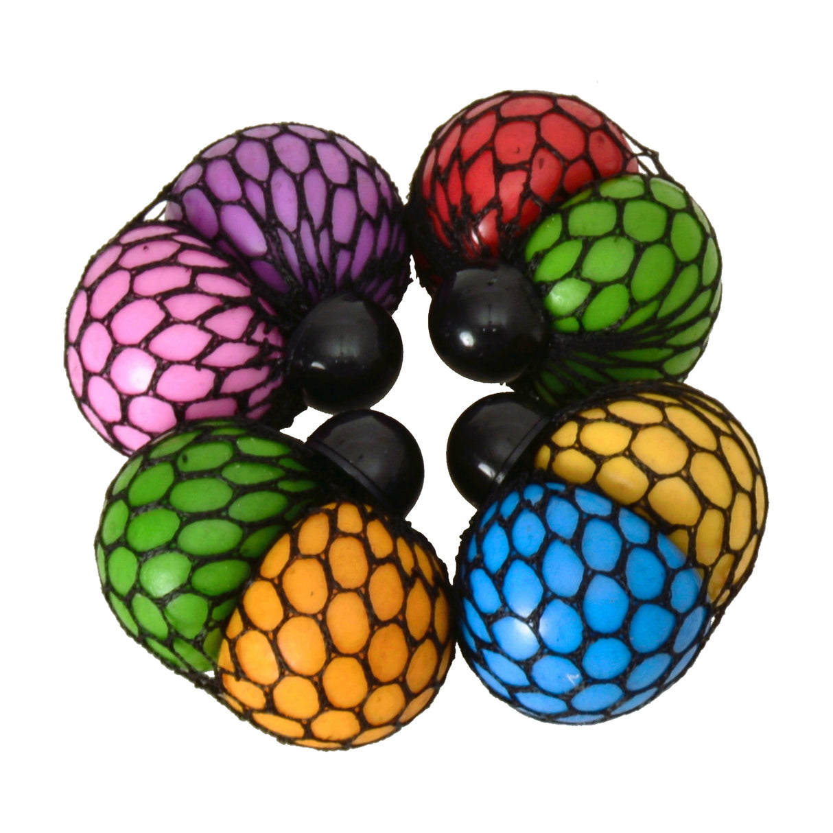 Doppel Netz Stressball in blau-gelb