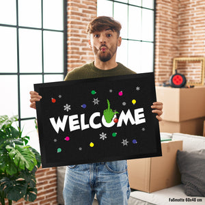 Welcome Fußmatte in 35x50 cm mit Spruch im Winterlook