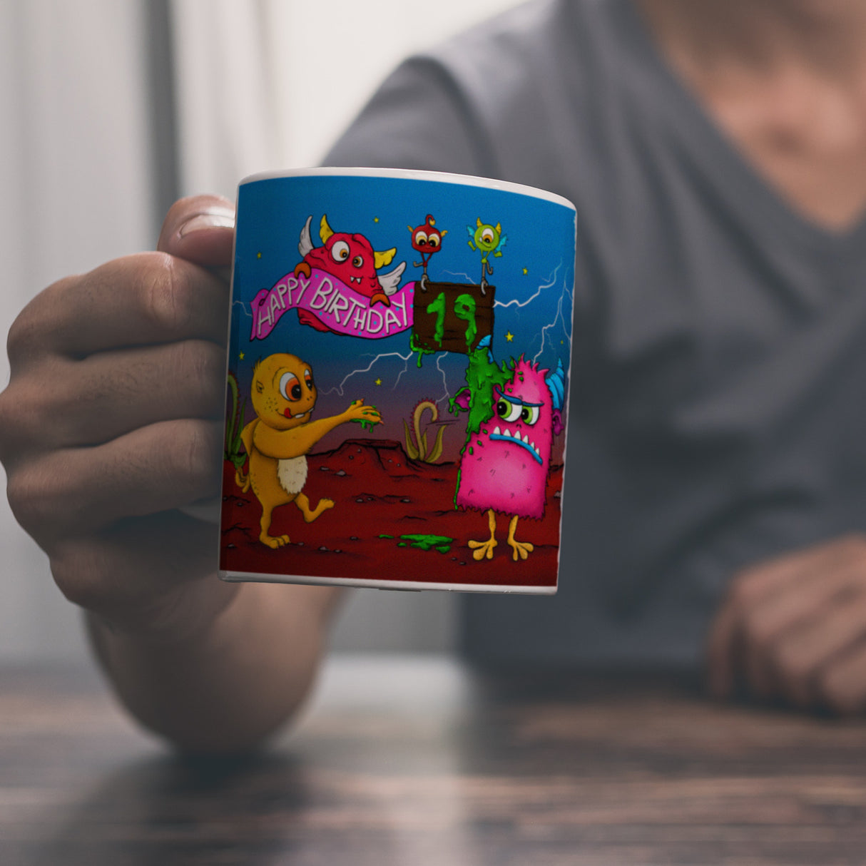 Monster Geburtstagsparty zum 19. Geburtstag Kaffeebecher