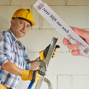 Opa Meterstab aus Holz mit Spruch Jetzt hilft nur noch Oparieren