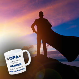 Opa Kaffeebecher mit Spruch Du bist nicht nur der Hammer