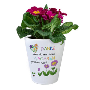 Danke dass du mir beim Wachsen geholfen hast Blumentopf