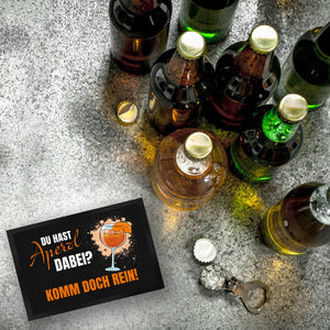 Cocktail Fußmatte in 35x50 cm mit Spruch Du hast Aperol dabei? Komm doch rein