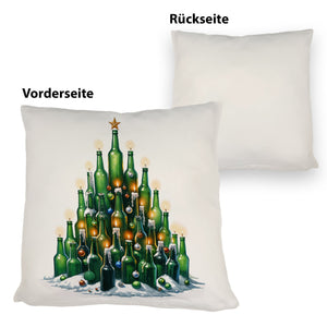 Weihnachtsbaum aus Bierflaschen Kissen