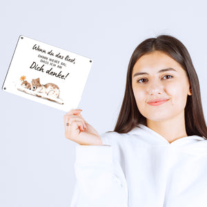 Hund Metallschild in 15x20 cm mit Spruch Ich denke an dich