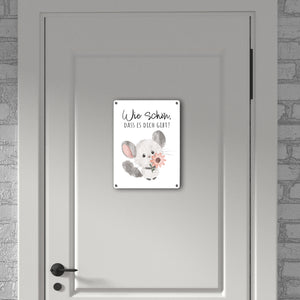 Chinchilla Metallschild in 15x20 cm mit Spruch Wie schön dass es dich gibt
