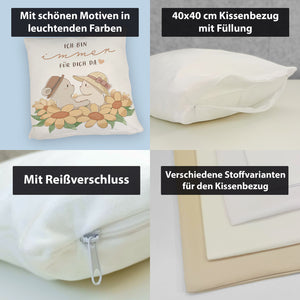 Bären Kissen mit Spruch Ich bin immer für dich da