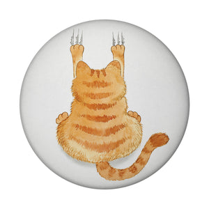 Aggressiver Kater Magnet rund rund