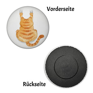 Aggressiver Kater Magnet rund rund