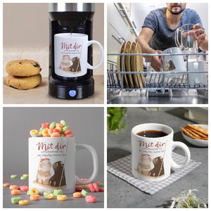 Meerschweinchen Kaffeebecher mit Spruch Mit dir ist Zeitverschwendung schön