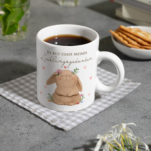 Hase Kaffeebecher mit Spruch Du bist einer meiner Lieblingsgedanken