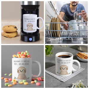 Faultier Kaffeebecher mit Spruch Ich bin faul