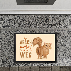 Katze Fußmatte in 35x50 cm mit Spruch Am Arsch vorbei ist auch ein Weg