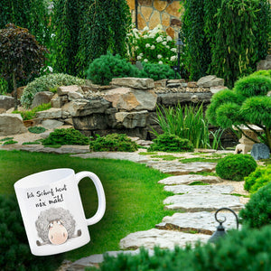 Schaf Kaffeebecher mit Spruch Ich Schaf heut nix mäh