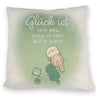 Otter und Frosch Kissen mit Spruch Glück ist Lebensart kein Ziel