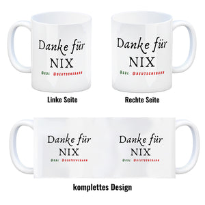Bahnstreik Kaffeebecher mit Spruch Danke für Nix @GDL @Deutschebahn