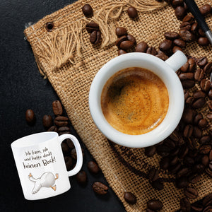 Gilbert die Gans Kaffeebecher mit Spruch Kam sah keinen Bock!