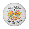 Konfetti im Herzen Karneval Geschenk Magnet rund rund