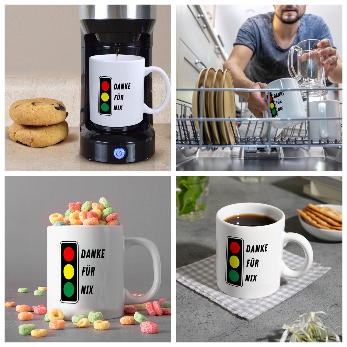Ampel Kritik Kaffeebecher mit Spruch Danke für Nix