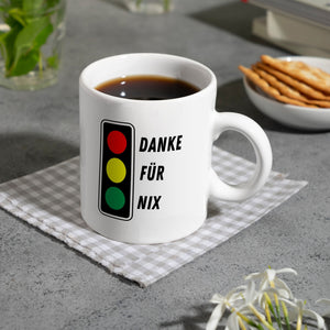 Ampel Kritik Kaffeebecher mit Spruch Danke für Nix