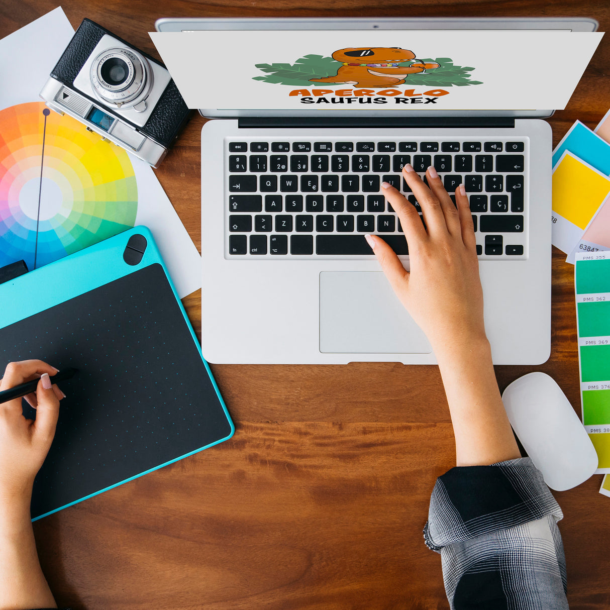 Aperolo Saufus Rex Kaffeebecher mit Spruch Cocktail T-Rex