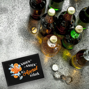 Cocktail Fußmatte in 35x50 cm mit Spruch Knock knock It's Aperol o'clock
