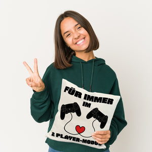 Gaming Kissen mit Spruch Für immer im 2 Player-Modus