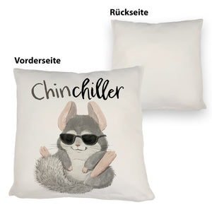Chinchilla Kissen mit Spruch Chinchiller