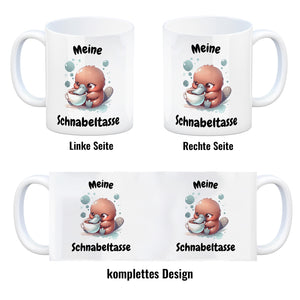 Schnabeltasse Schnabeltier Kaffeebecher mit Spruch Meine Schnabeltasse