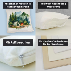 Camping im Wald Kissen