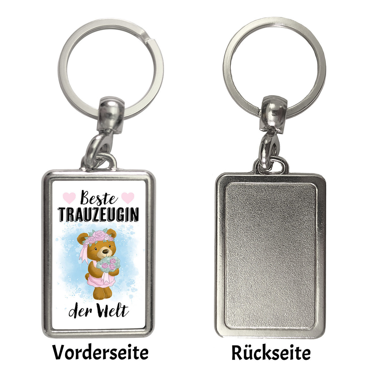 Trauzeugin Teddybär Schlüsselanhänger mit Spruch Beste Trauzeugin der Welt