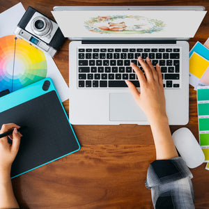 Fuchs und Hase mit Blumenkranz Kaffeebecher