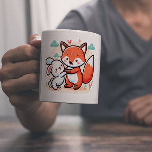 Fuchs und Kaninchen Kaffeebecher