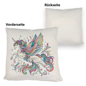 Einhorn in pastellfarben Kissen